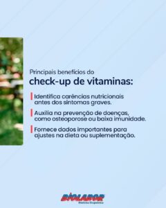 Principais benefícios do check-up de vitaminas